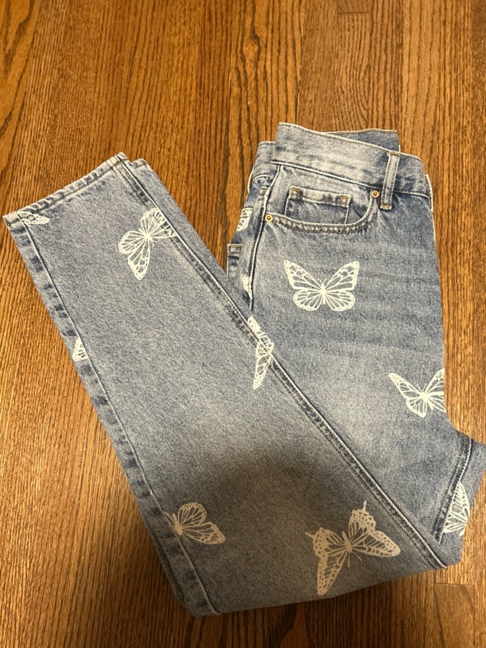 PacSun Butterfly Print Ultra High Rise Slim Jeans Size 25